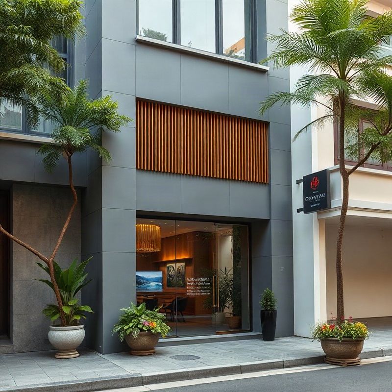 Exterior of a modest professional office building on a Chiang Rai street